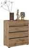 INOSIGN Schubkastenkommode Cross, moderne grifflose Kommode, 80x40x85cm (BxTxH), Schubladenschrank, Sideboard mit 4 Schubkasten Bild 4