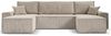 Beautysofa Ecksofa HEKTOR U, mit Schlaffunktion, Breite der Ottomane wählbar – 70 oder 100 cm Bild 5