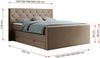 Boxspringbett KING VELEN, Doppelbett mit Multipocket-Matratze, Polsterbett mit Kopfstütze - 180x200 - Braun Kunstleder - H3 Bild 5
