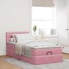 vidaXL Ottoman-Bett mit Matratze Rosa 80x200 cm Samt 3311884 Bild 3