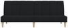 vidaXL Schlafsofa 2-Sitzer Schwarz Stoff 375867 Bild 5