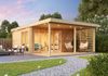 Fjordholz Gartenhaus Modell Kaarlo 70 Lichtgrau Bild 1