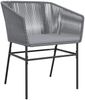vidaXL 3-tlg. Garten-Essgruppe mit Kissen Grau Poly Rattan Glas 3334527 Bild 4