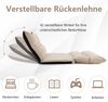 COSTWAY Schlafsofa, bettfunktion,verstellbare Rückenlehne,klappbar,Kissen Bild 4