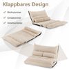 COSTWAY Schlafsofa, bettfunktion,verstellbare Rückenlehne,klappbar,Kissen Bild 3