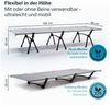 Skandika Campingliege Svalig, Feldbett klappbar, 192x66 cm, Tragetasche, Gewicht 3,5 kg (Viel Platz zum Schlafen, Vielseitige Anwendungsmöglichkeiten) abnehmbare Füße, verstellbare Höhe, 150 kg belastbar Bild 2