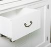 Romantischer Buffetschrank mit Vitrinenaufsatz weiß Bild 3