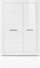 Highboard Carrara in Hochglanz weiß 100 x 142 cm Bild 2