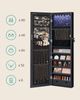 Songmics 'JJC093B01' Schmuckschrank mit Spiegel, Holz, schwarz, 37 x 10 x 120 cm Bild 3