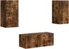 vidaXL TV-Schrankset 6 pcs Geräucherte Eiche Holzwerkstoff 3409065 Bild 2