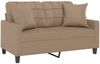 vidaXL 2-Sitzer-Sofa mit Zierkissen Cappuccino-Braun 120 cm Kunstleder 3200802 Bild 3