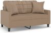 vidaXL 2-Sitzer-Sofa mit Zierkissen Cappuccino-Braun 120 cm Kunstleder 3200802 Bild 2