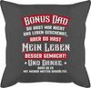 Shirtracer Dekokissen Bonus Dad - rot/weiß, Vatertagsgeschenk Kissen Bild 1