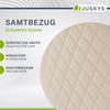 Juskys Drehstuhl Clyde mit Armlehne & Stoff Bezug - Esszimmerstuhl modern - Polsterstuhl Esszimmer - 120 kg belastbar - Stuhl Samt Beige Bild 5