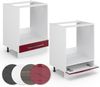 Herdumbauschrank Fame-Line Bordeaux Hochglanz 60 cm , AP Marmor Vicco Bild 5