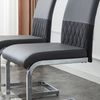 Stuhl 42x45 cm, ergonomisch gepolstert, Grau mit Metallgestell Bild 3