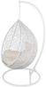 Hängesessel mit Gestell Rattan Korb Hängekorb Polyrattan Gartensessel Weiß Bild 3