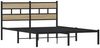 vidaXL Metallbett ohne Matratze Sonoma-Eiche 140x190 cm 4017102 Bild 3