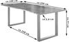 Esstisch Baumkante massiv Akazie natur 220 x 100 silber U-Gestell LUBIN 76509366 Bild 2
