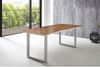 Esstisch Baumkante massiv Akazie natur 220 x 100 silber U-Gestell LUBIN 76509366 Bild 3