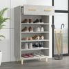vidaXL Schuhschrank Betongrau 60x35x105 cm Holzwerkstoff 812784 Bild 3