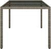 vidaXL Gartentisch 150x90x75 cm Hartglas und Poly Rattan Grau 316708 Bild 4