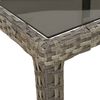 vidaXL Gartentisch 150x90x75 cm Hartglas und Poly Rattan Grau 316708 Bild 5