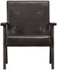 vidaXL Sessel Grau Echtleder [247643] Bild 2