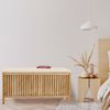 Relaxdays Wäschetruhe aus Walnussholz mit Sitz Bild 4