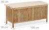 Relaxdays Wäschetruhe aus Walnussholz mit Sitz Bild 5