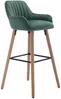 Vente-unique - ELEANA Barhocker SamtStoff Grün - B 52 cm x H 98 cm x L 47 cm Bild 3