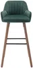 Vente-unique - ELEANA Barhocker SamtStoff Grün - B 52 cm x H 98 cm x L 47 cm Bild 2