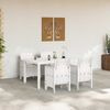 vidaXL Garten Essgruppe 5 pcs Weiß Polt Rattan 3378706 Bild 3