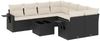vidaXL 9-tlg. Garten-Sofagarnitur mit Kissen Schwarz Poly Rattan 3219955 Bild 2