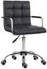 Drehstuhl Sitzhöhe 46-61 cm, Schwarz, gepolstert mit PVC-Bezug Bild 2