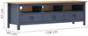 vidaXL TV-Schrank Hill Grau 158x40x47 cm Massivholz Kiefer 288929 Bild 4