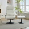 Hochwertiger Chenille Massagesessel mit 5-Punkt Massage, Sitzheizung, 360° Drehung und ergonomischem Fußhocker Bild 4