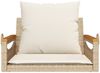 vidaXL Hängesessel mit Kissen Beige 63x62x40 cm Poly Rattan 368166 Bild 4