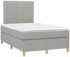 vidaXL Boxspringbett mit Matratze & LED Hellgrau 120x200 cm Stoff, Härtegrad: H2 [3135581] Bild 3