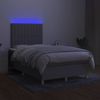 vidaXL Boxspringbett mit Matratze & LED Hellgrau 120x200 cm Stoff, Härtegrad: H2 [3135581] Bild 4