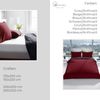 Einfarbige Wendebettwäsche 100% Baumwolle Satin mit Reißverschluss für Einzel- und Doppelbett Bordeaux/Anthrazit 135 x 200 cm + 80 x 80 cm Bild 5