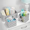Aufbewahrungsbox Punkte 5er Set mDesign Stoffbox mit mehreren Fächern grau/weiß Bild 3