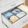 Aufbewahrungsbox Punkte 5er Set mDesign Stoffbox mit mehreren Fächern grau/weiß Bild 5