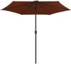 vidaXL Sonnenschirm mit Aluminium-Mast 270x246 cm Terrakotta 47349 Bild 3