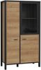 Vitrine >Hialeah< in Riviera Eiche - 86,3x152,3x40,2cm (BxHxT) Bild 1