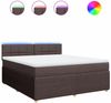 vidaXL Boxspringbett mit Matratze Dunkelbraun 180x200 cm Stoff 3289838 Bild 2