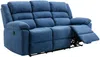 Vente-unique - BUROLO Sofa Stoff Blau - B 95 cm x H 103 cm x L 199 cm Bild 4