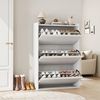 GarveeMore Schuhschrank Schuhregal aus Holz mit Klappschubladen Mit 3 oder 4 Klappen für 18–24 Paar Schuhe Bild 4