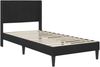 vidaXL Bettgestell mit Matratze mit Kopfteil Schwarz 90 x 190 cm Samt 3415246 Bild 4