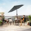Songmics Sonnenschirm mit UV-Schutz bis UPF 50+, knickbar, Metall / Polyester grau, Ø 2 x 2,15 m Bild 2
